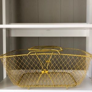 Yellow wire basket